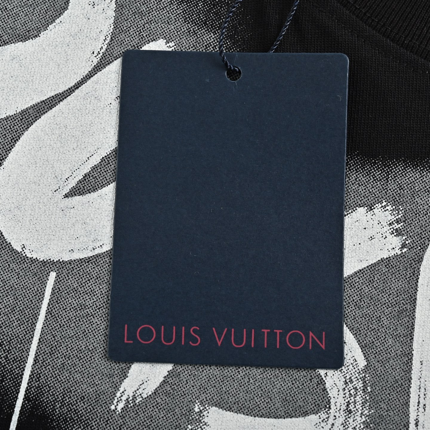 Louis Vuitton 25ss neckline graffiti lettering print short sleeves