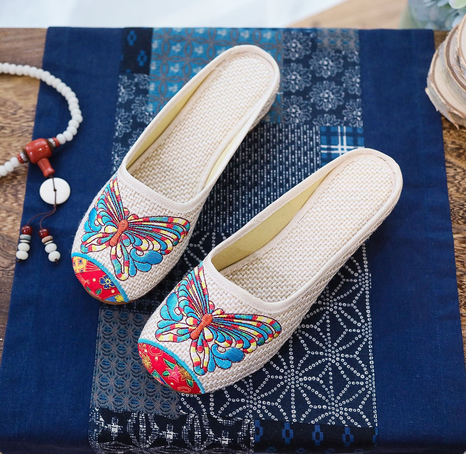 Women's Casual Summer Cloth Toe Cap Slippers