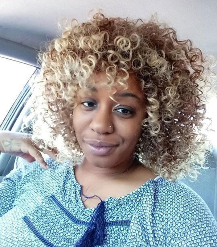 Luna C46 Afro Kinky Curly Wig with Bangs for African American