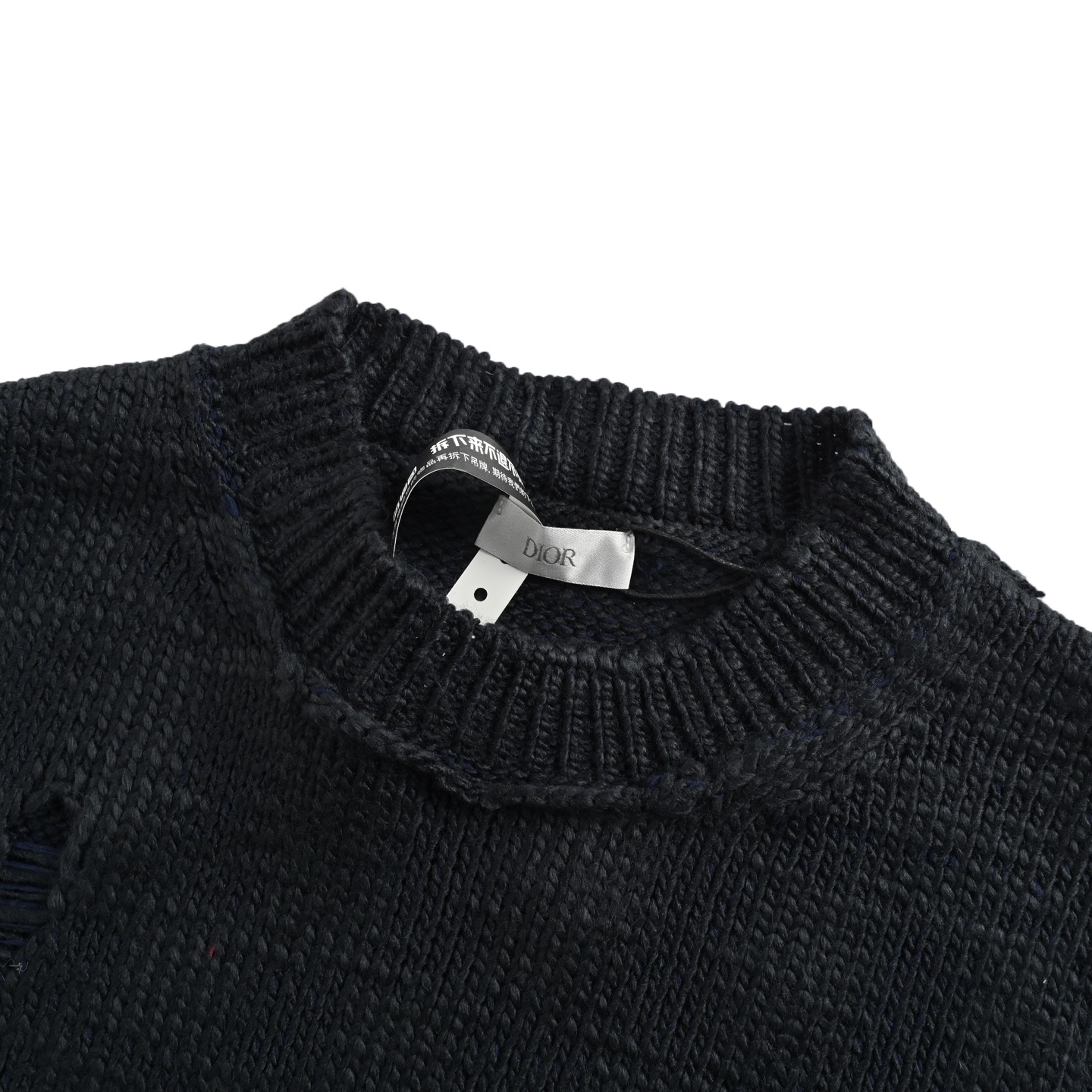 Dior 24Fw dinosaur chair embroidered crewneck sweater