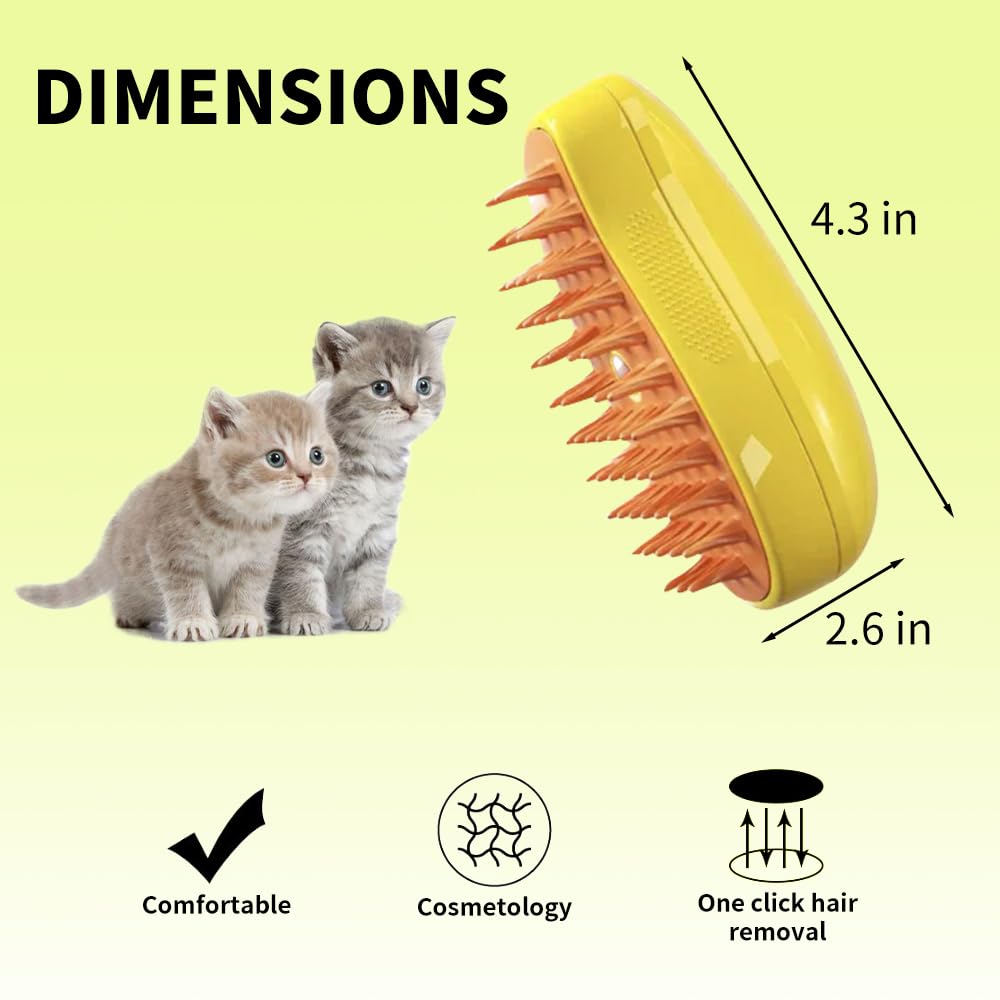 Self Cleaning Cat Steamy Brush, Cat Steamy Brush for Massage