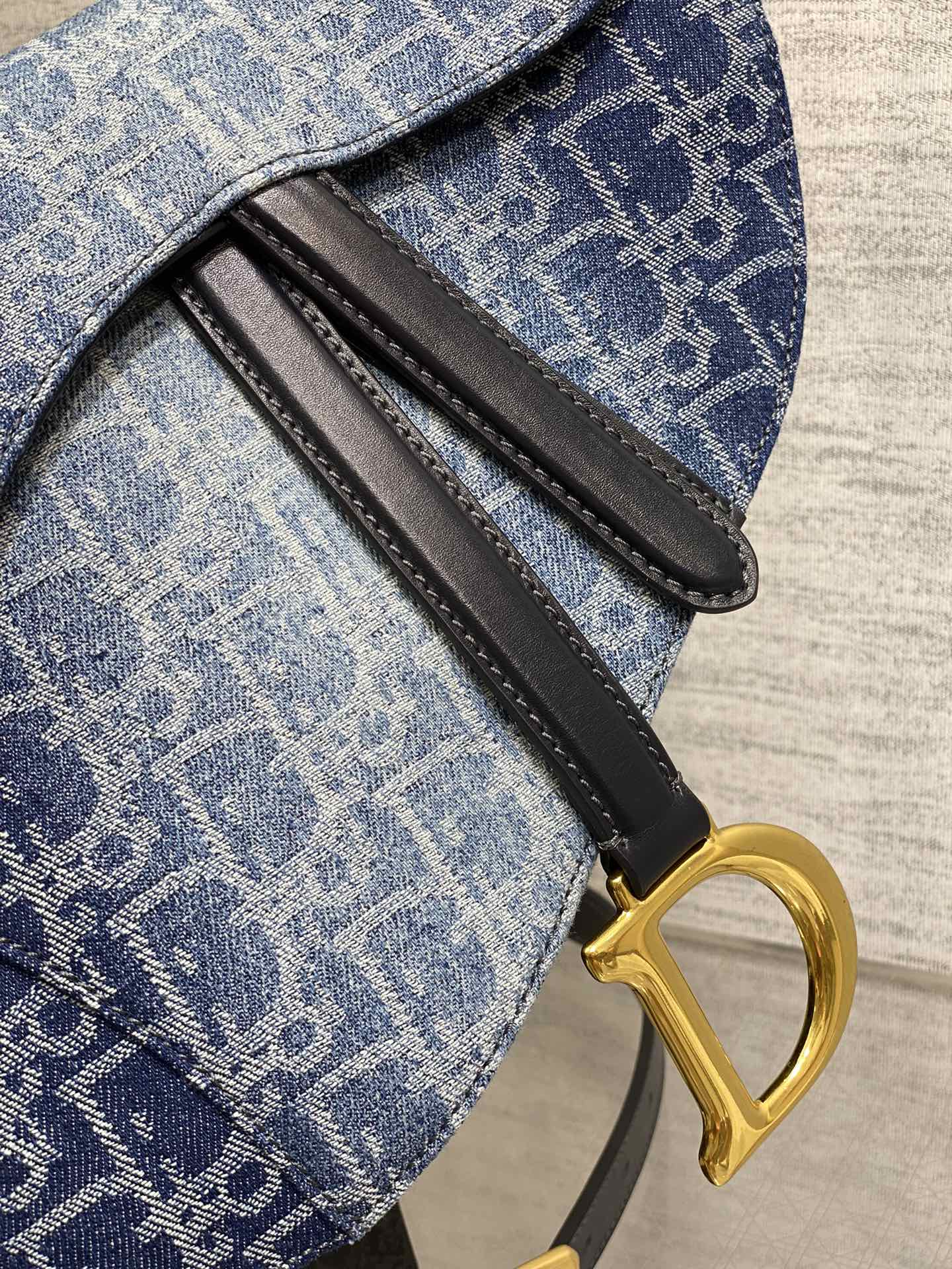 Dior Saddle series denim saddle bag
