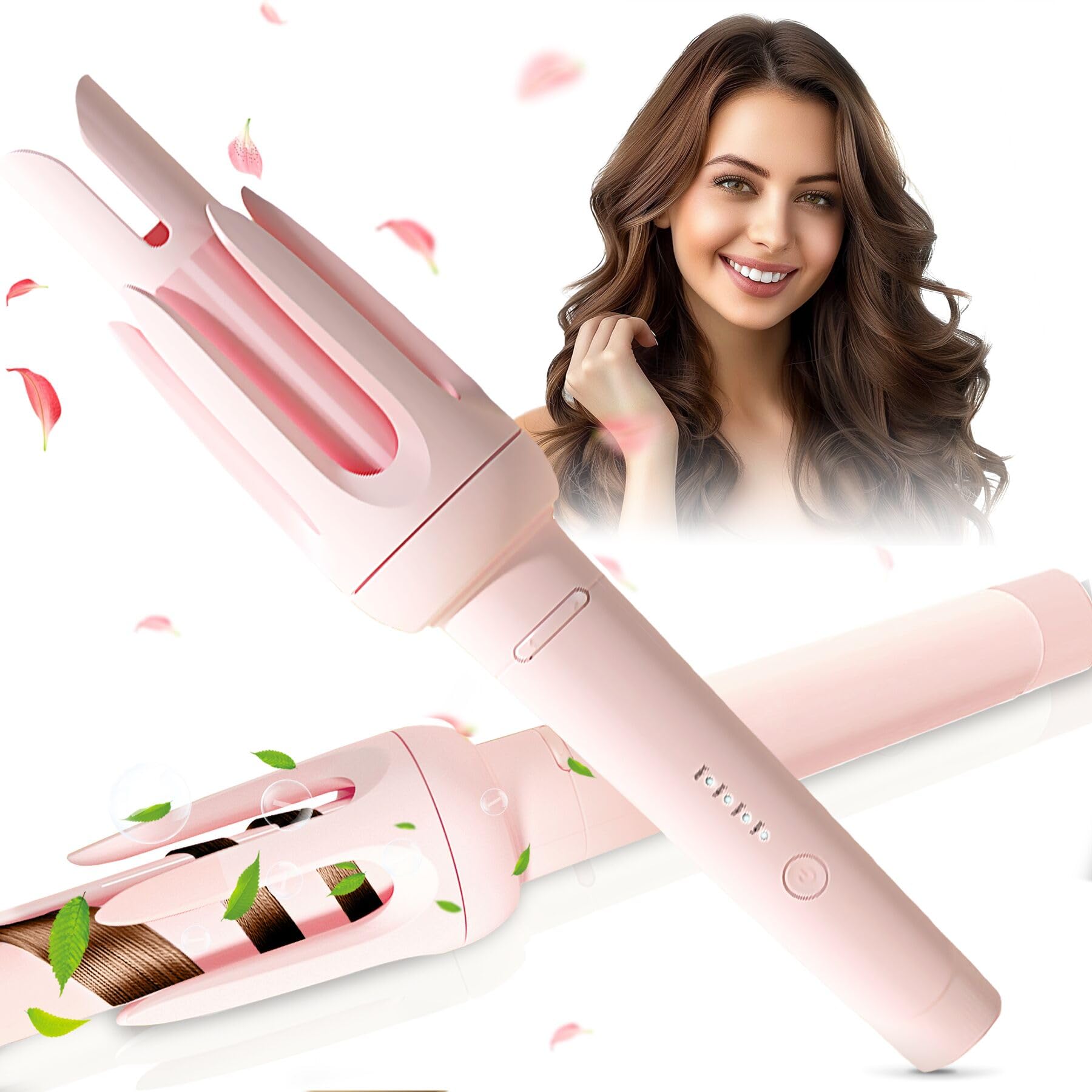 Automatic Curling Iron with 4 Temperature & 3 Timer, Automatic Shut-Off, Anti-Scald