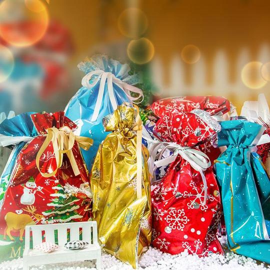 (🌲CHRISTMAS SALE NOW-48% OFF)Drawstring Christmas Gift Bags