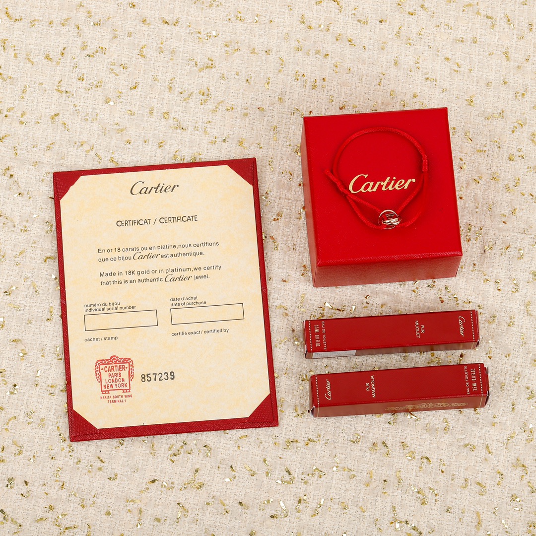Cartier three-ring red string zodiac year bracelet