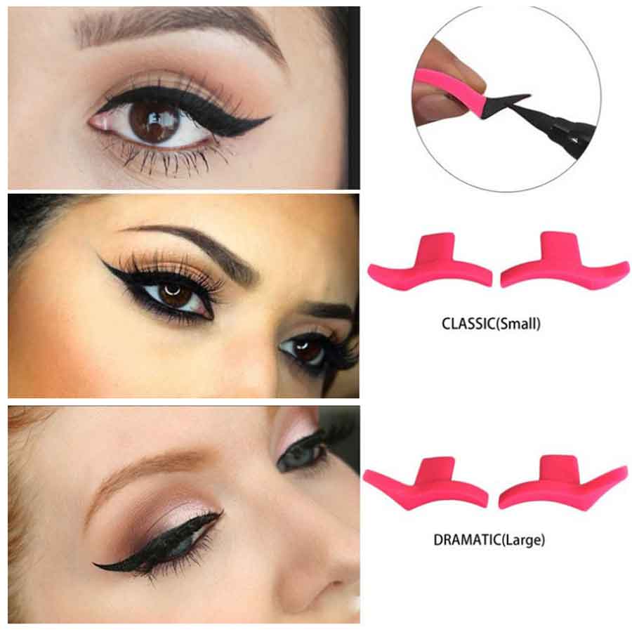 2 Pcs Silicon Winged Eyeliner Stamp for Eye Makeup