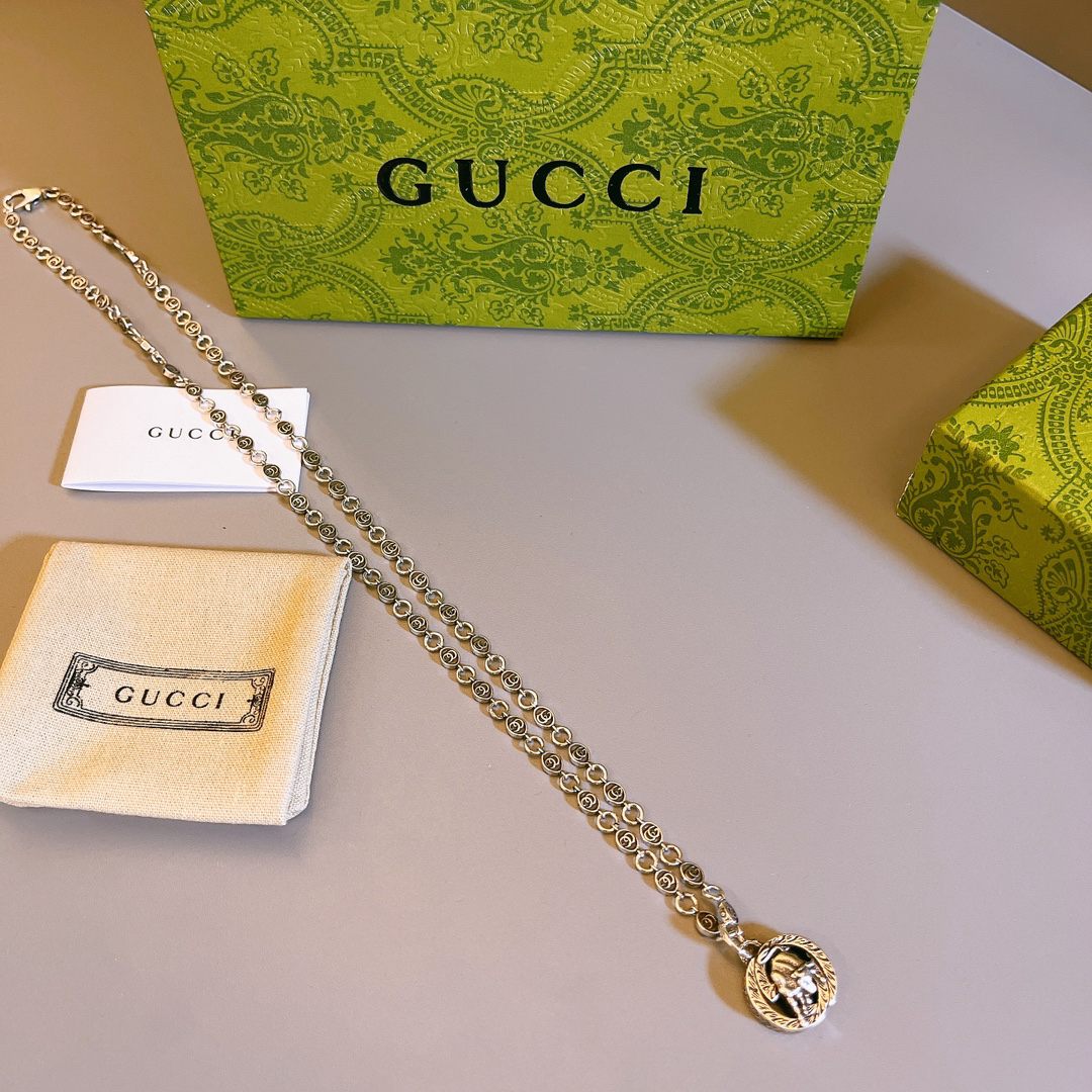 Gucci Anger Forest Series GG Bullfighting Vintage Necklace