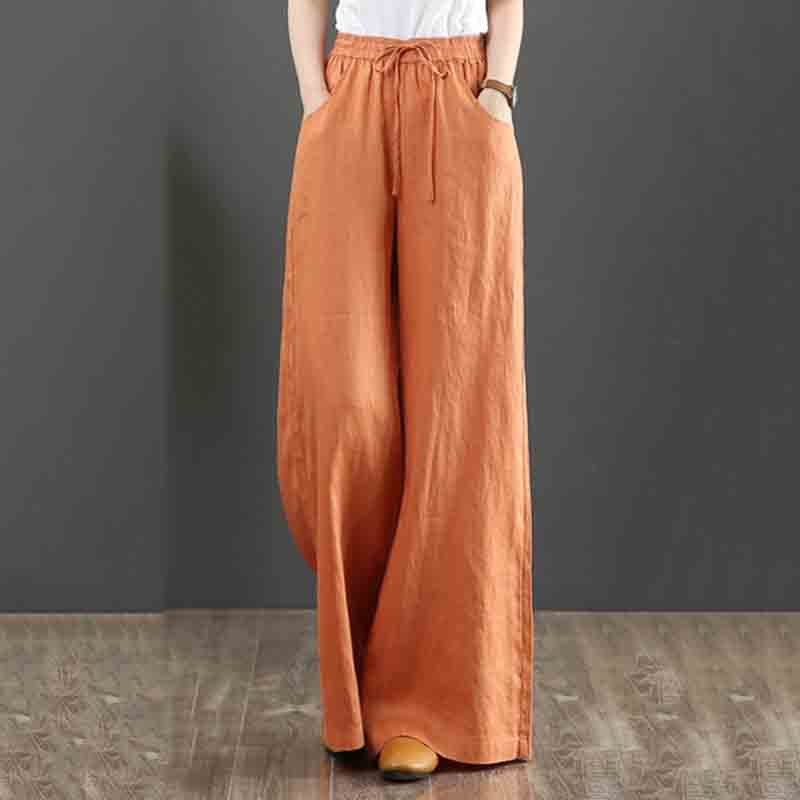 Basic Comfy Elastic Waist Drawstring Pants