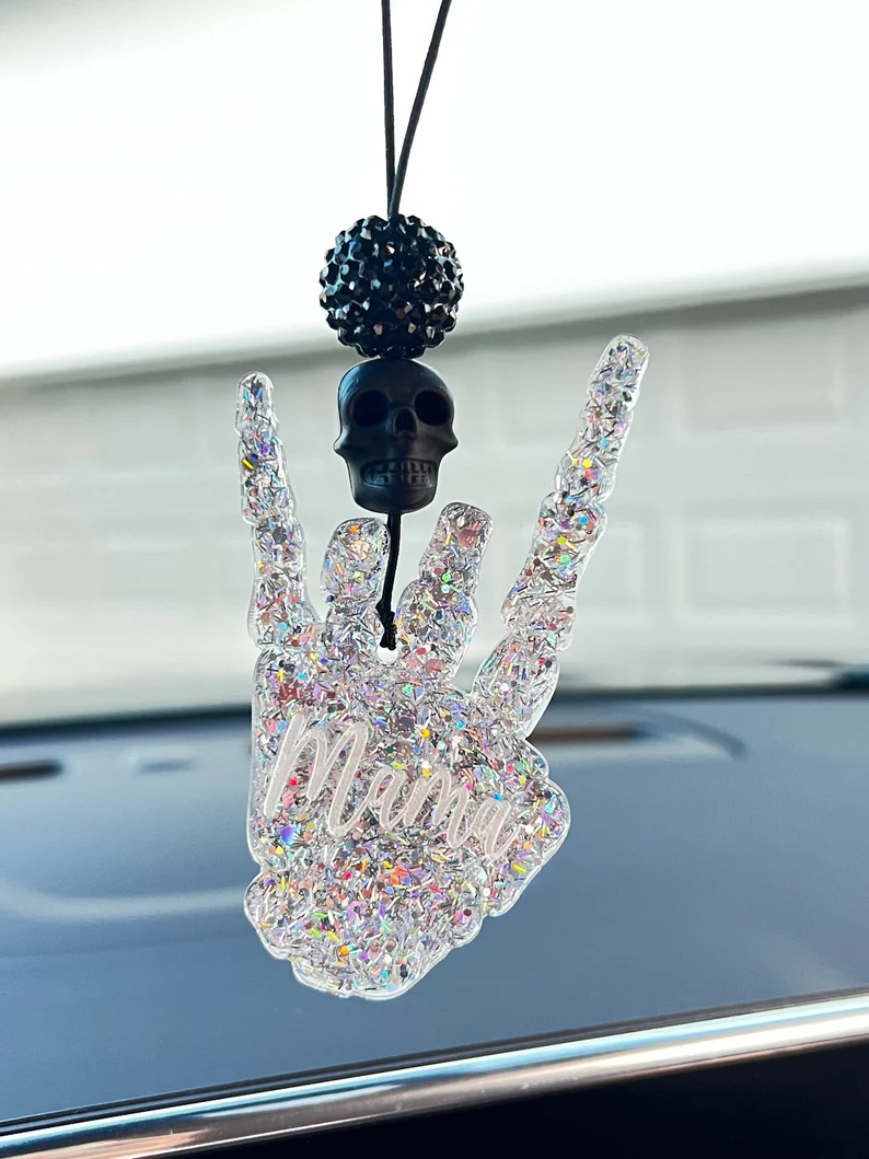 Skull Car Charm，Rearview Mirror Charm