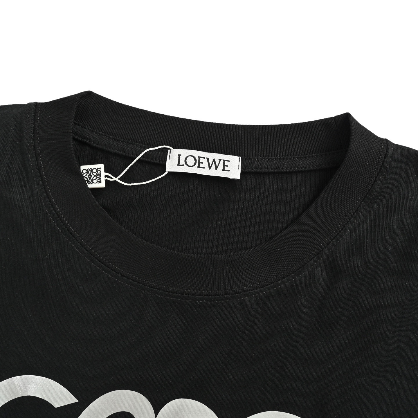 Loewe 25ss silver-stamped four-leaf clover short sleeve