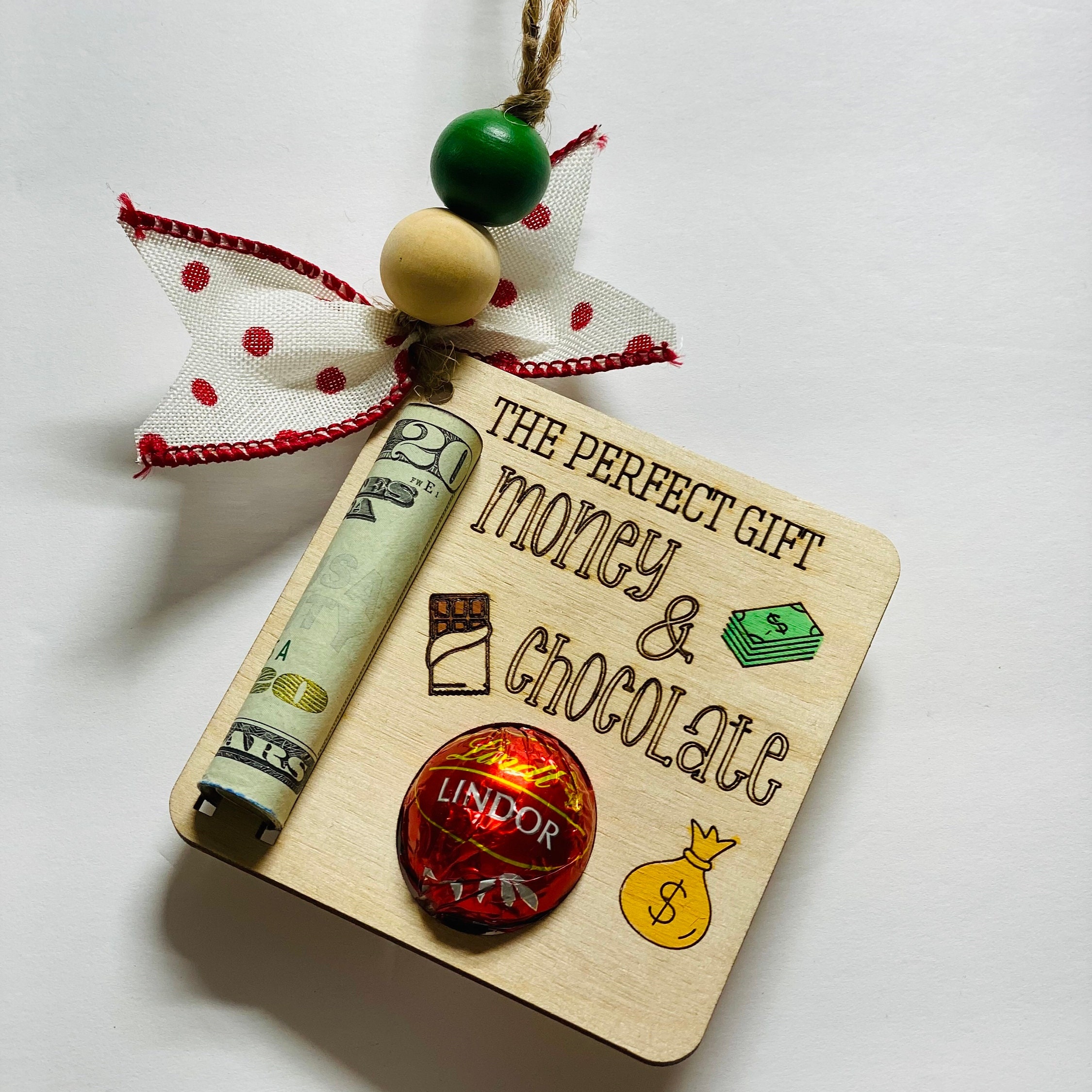 Christmas Money or Gift Card Holder - Wooden Ornament