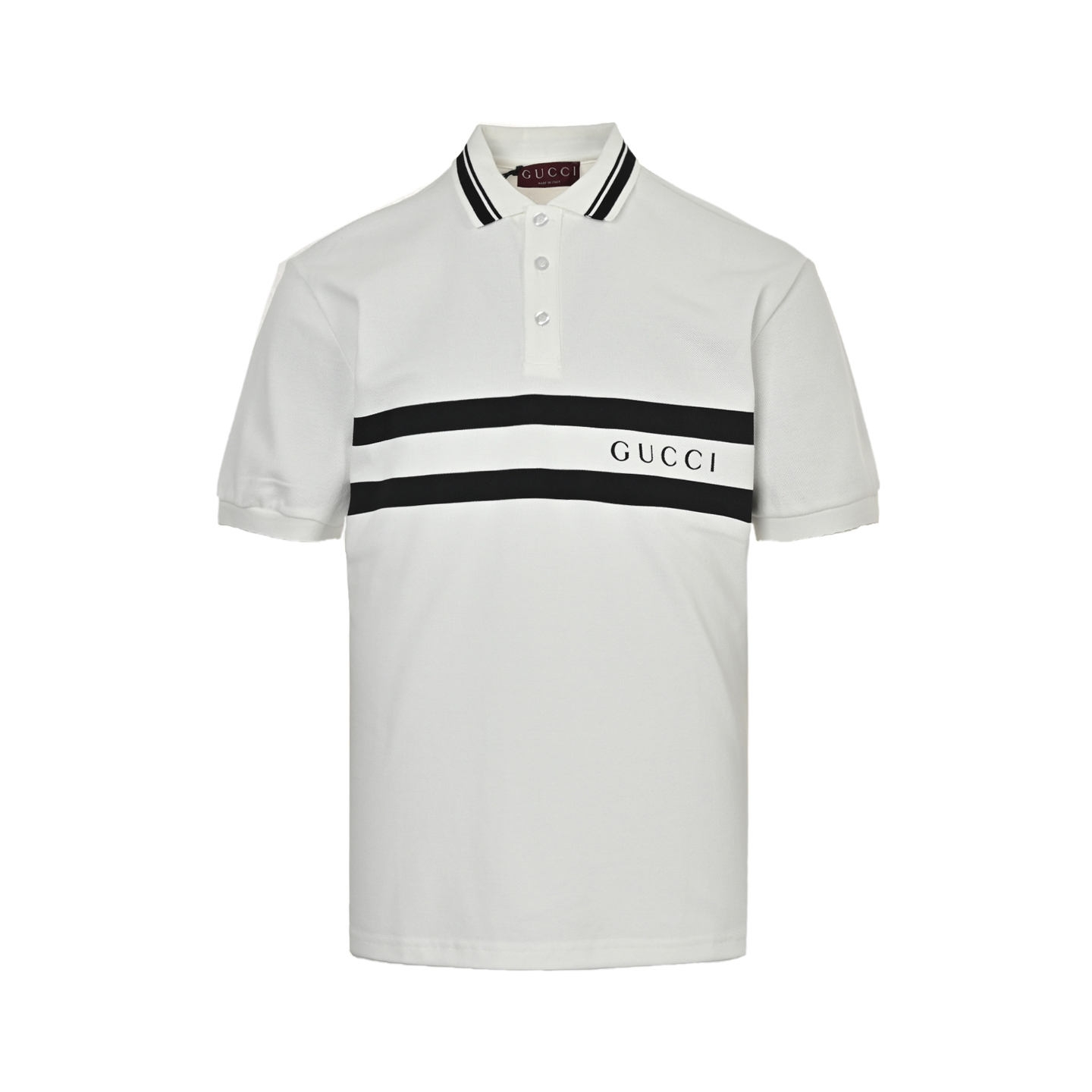 Gucci 25ss striped print Polo short sleeve