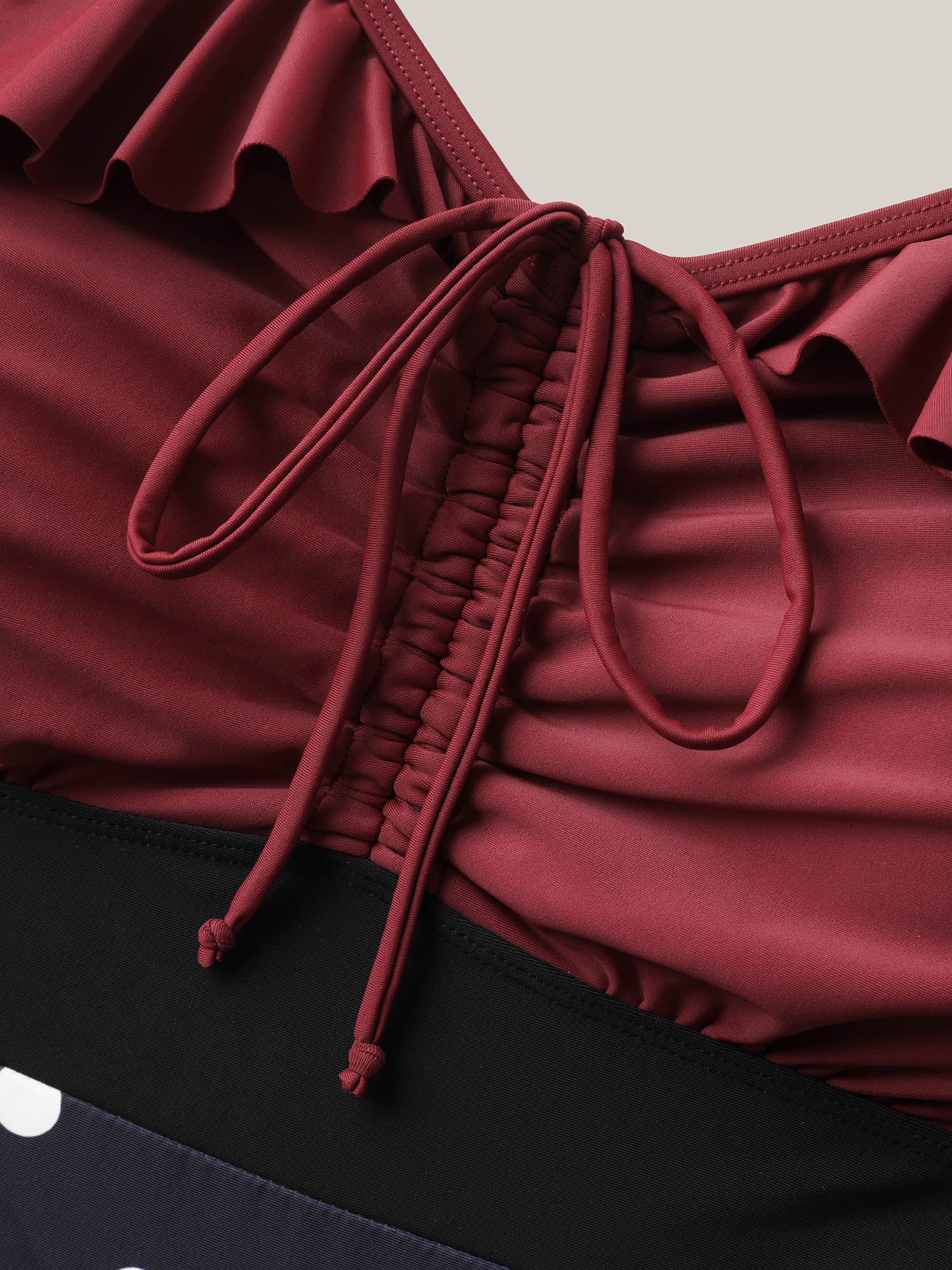 Color Block Polka Dots One-Piece Swimsuit