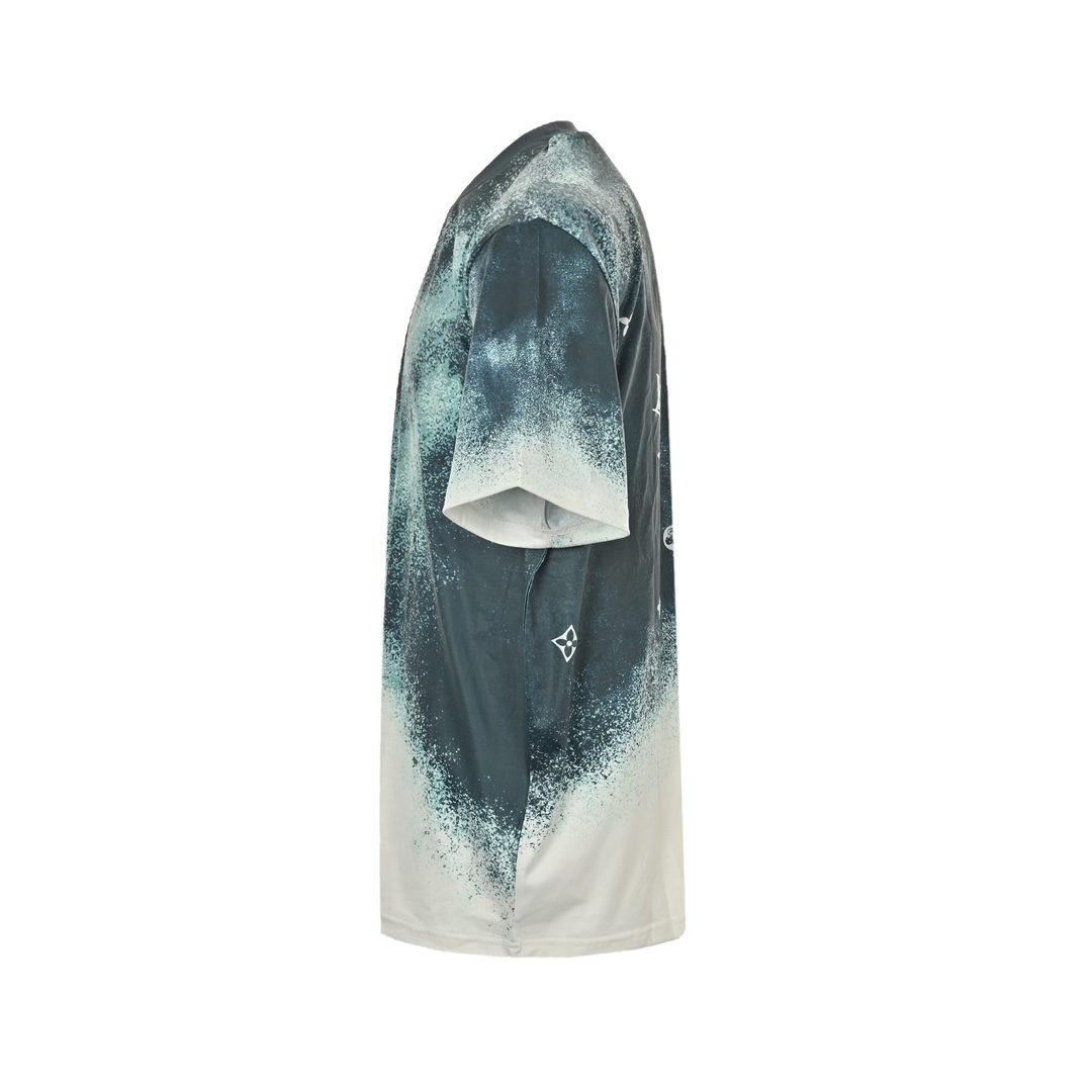 Louis Vuitton 24ss ink-rendered gradient print short sleeves