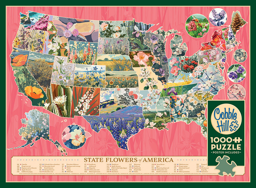 State Flowers of America | 1000 Piece | AI Assistance