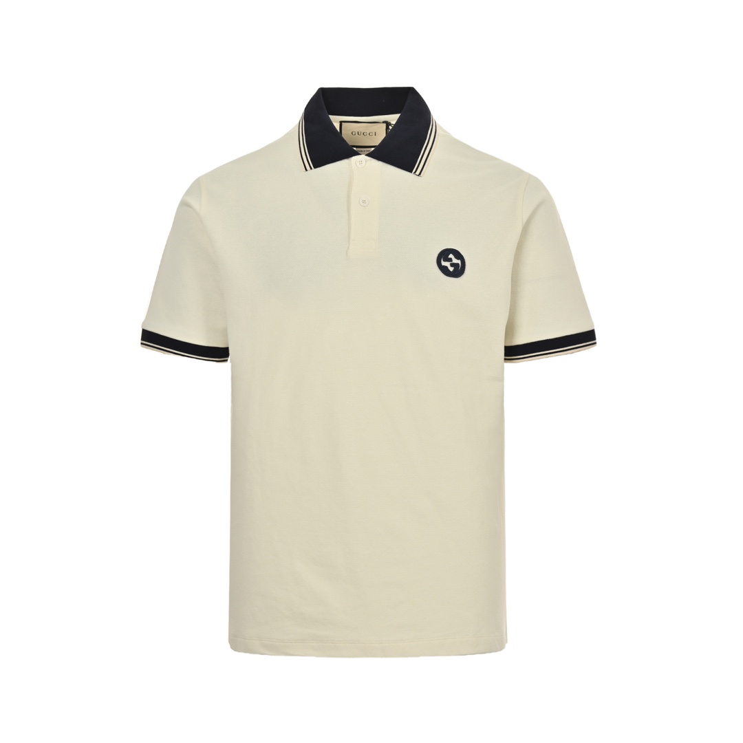 Gucci 24ss Polo short sleeve with double G embroidery on the chest