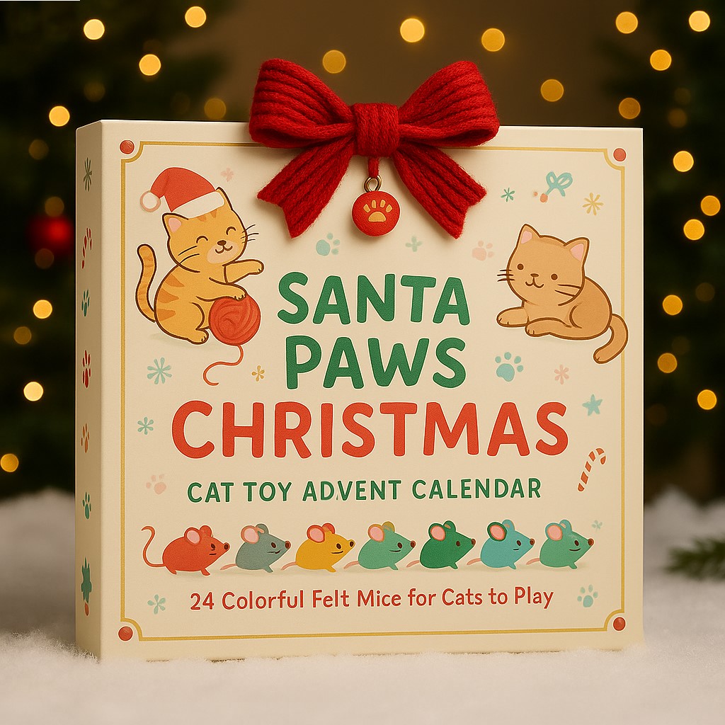Santa Paws Christmas Cat Toy Advent Calendar 🐱