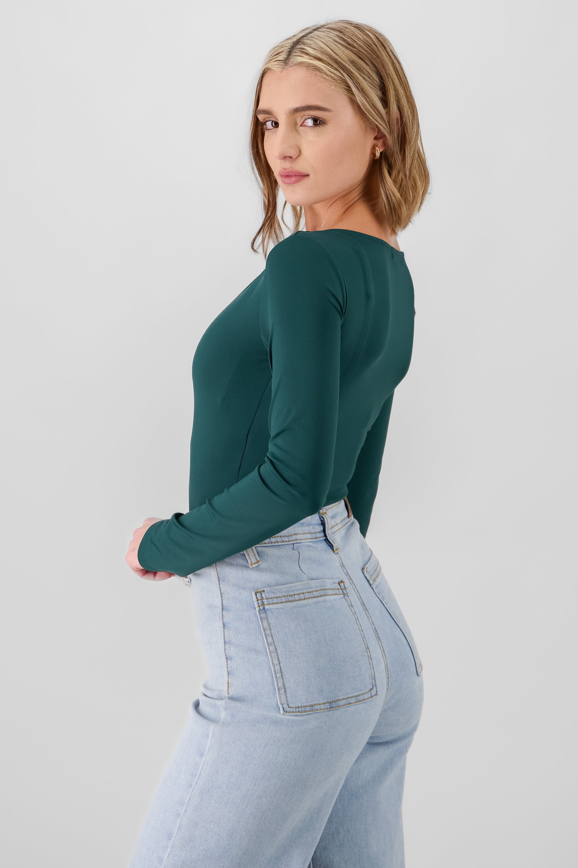 Solid Long Sleeve Top