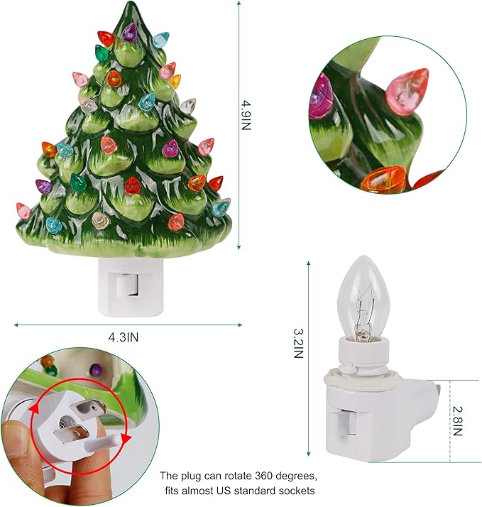 🎄Early Christmas Sale 49% OFF🎄Handmade Ceramic Christmas Tree Night Light
