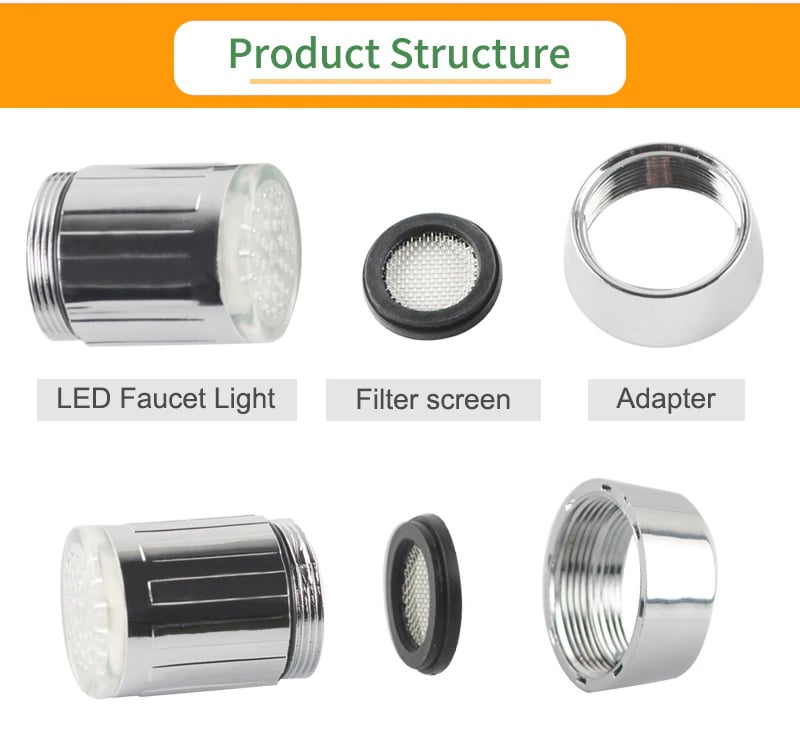 🌲Early Christmas Sale🎁3 Color LED Water Faucet Light