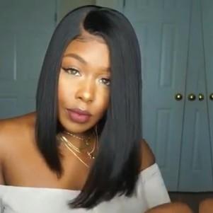 Luna L05 African American Cropped Shoulder Length Bob Straight Wig