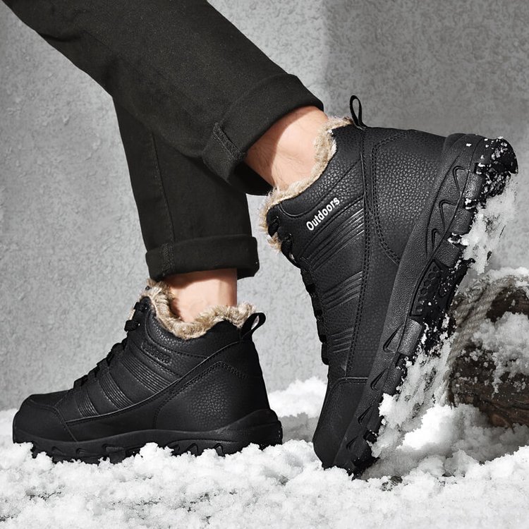 Men's Winter Plus Velvet Outdoor Anti-Ski Boots