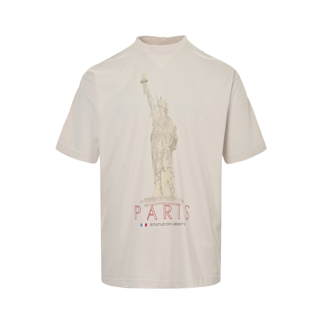 Balenciaga 24ss Statue of Liberty print short sleeve
