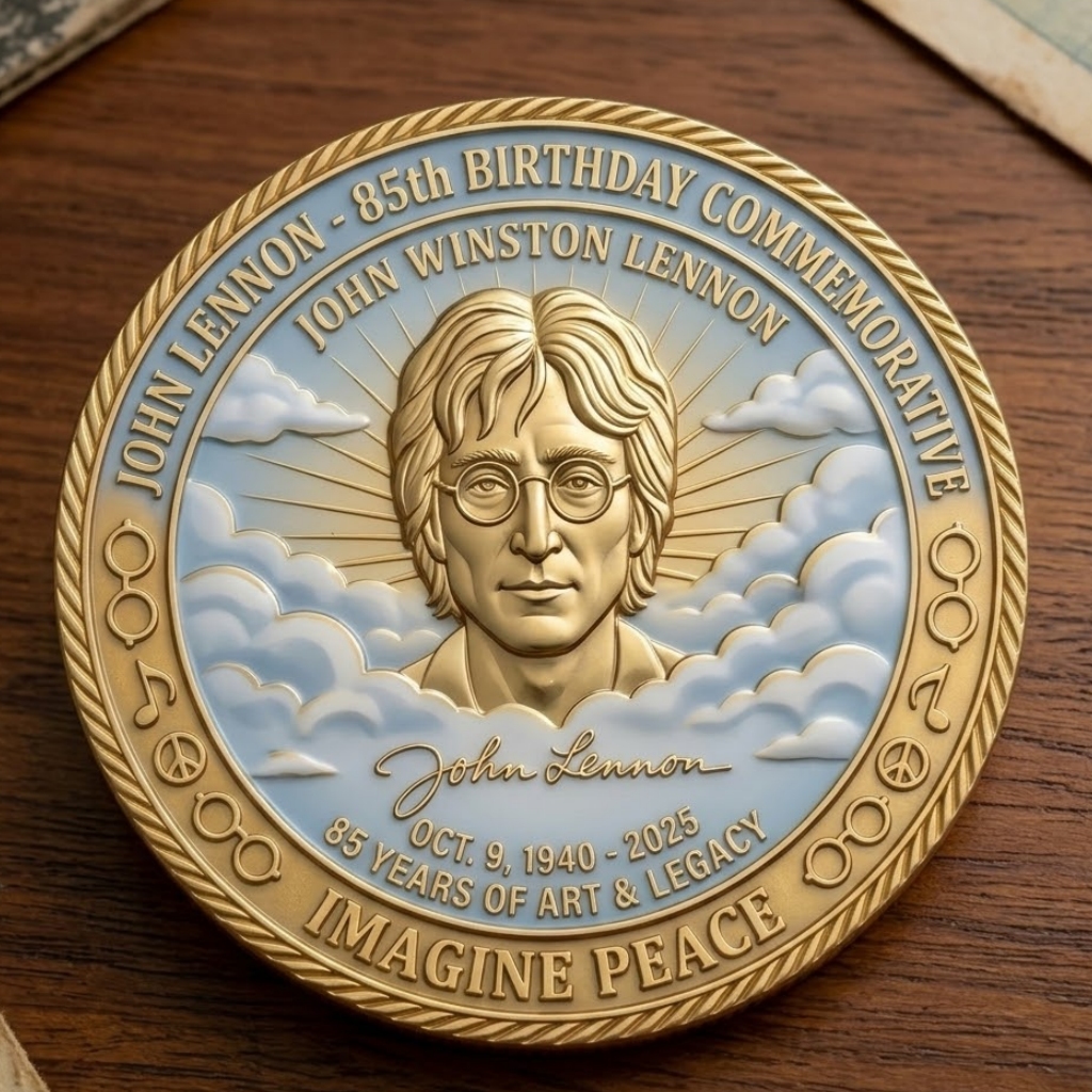 John Lennon 85th Anniversary Commemorative Coin