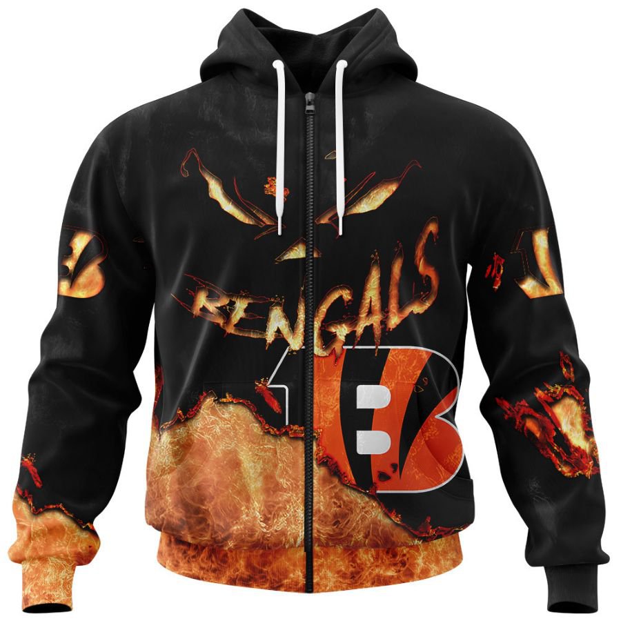 CINCINNATI BENGALS 3D HOODIE HALLOWEEN001