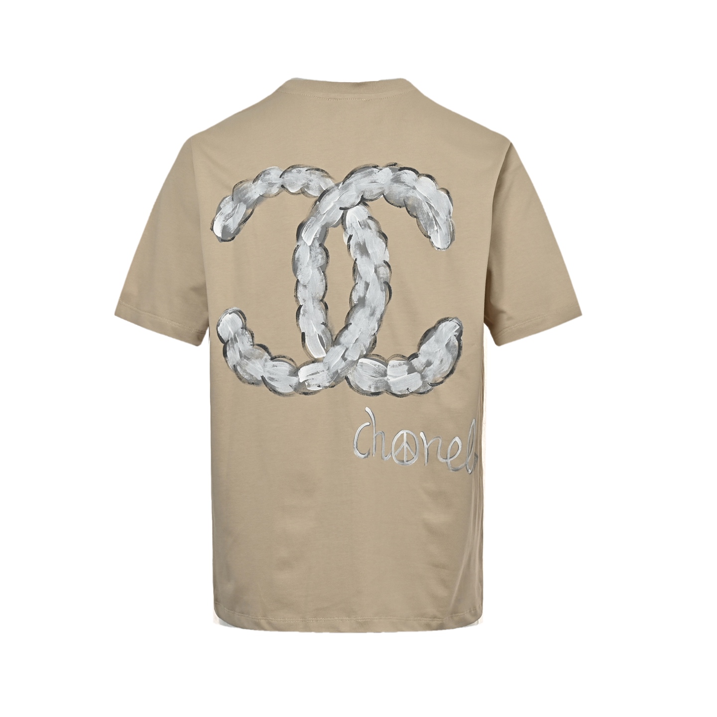 Chanel hand-painted graffiti letters short sleeve
