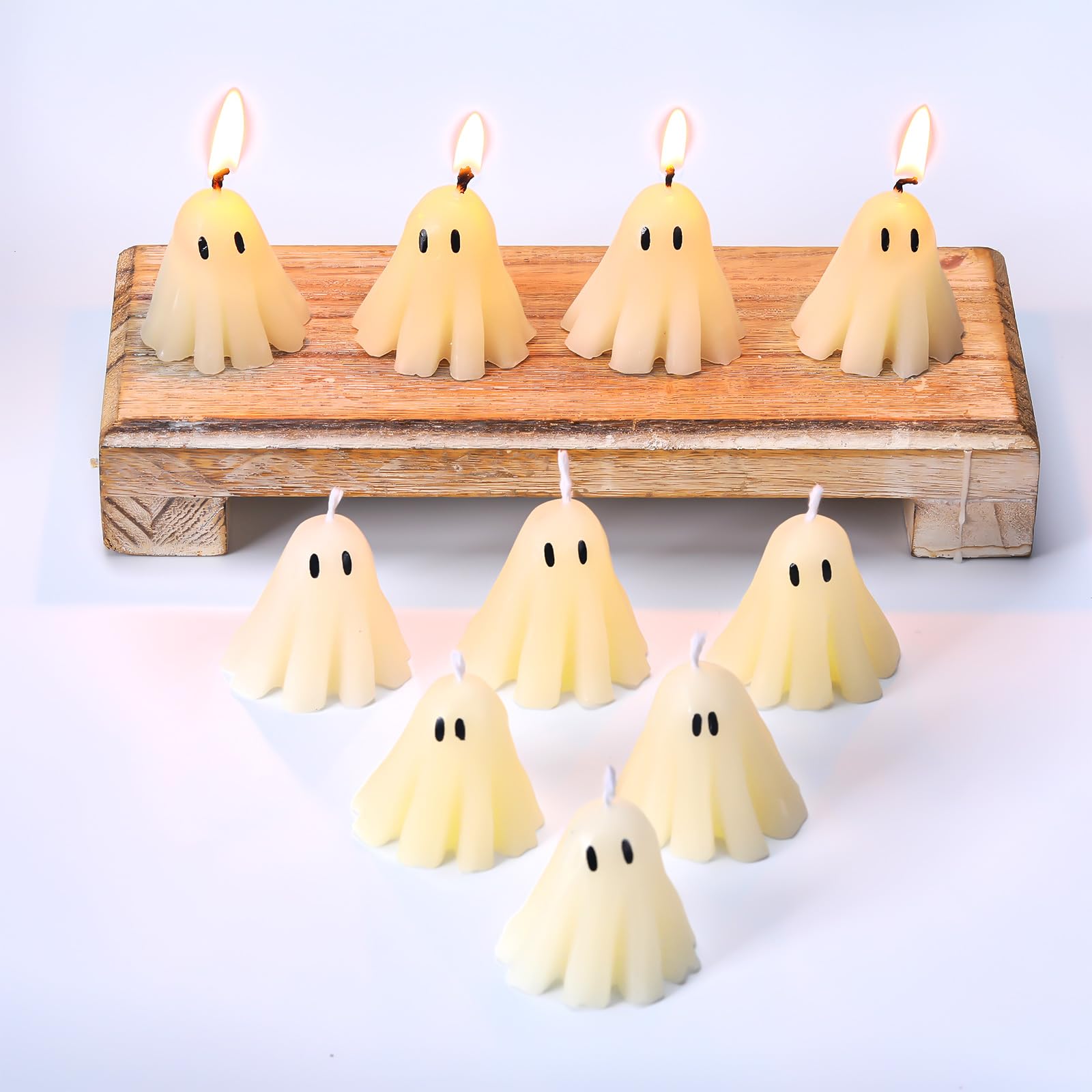 🔥ON SALE🔥 5 Pieces White Halloween Decor Candles👻