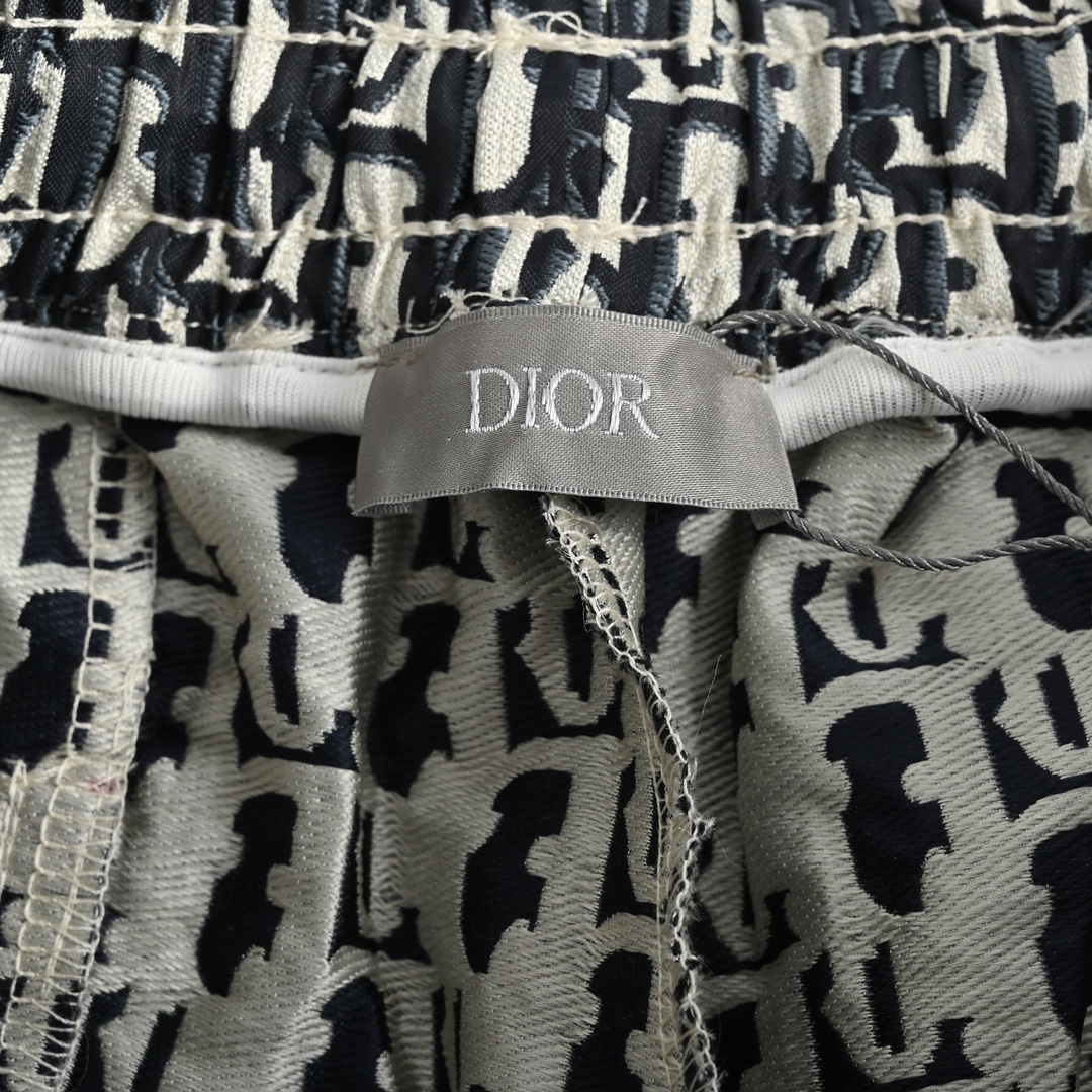 Dior 23ss monogram ribbon shorts