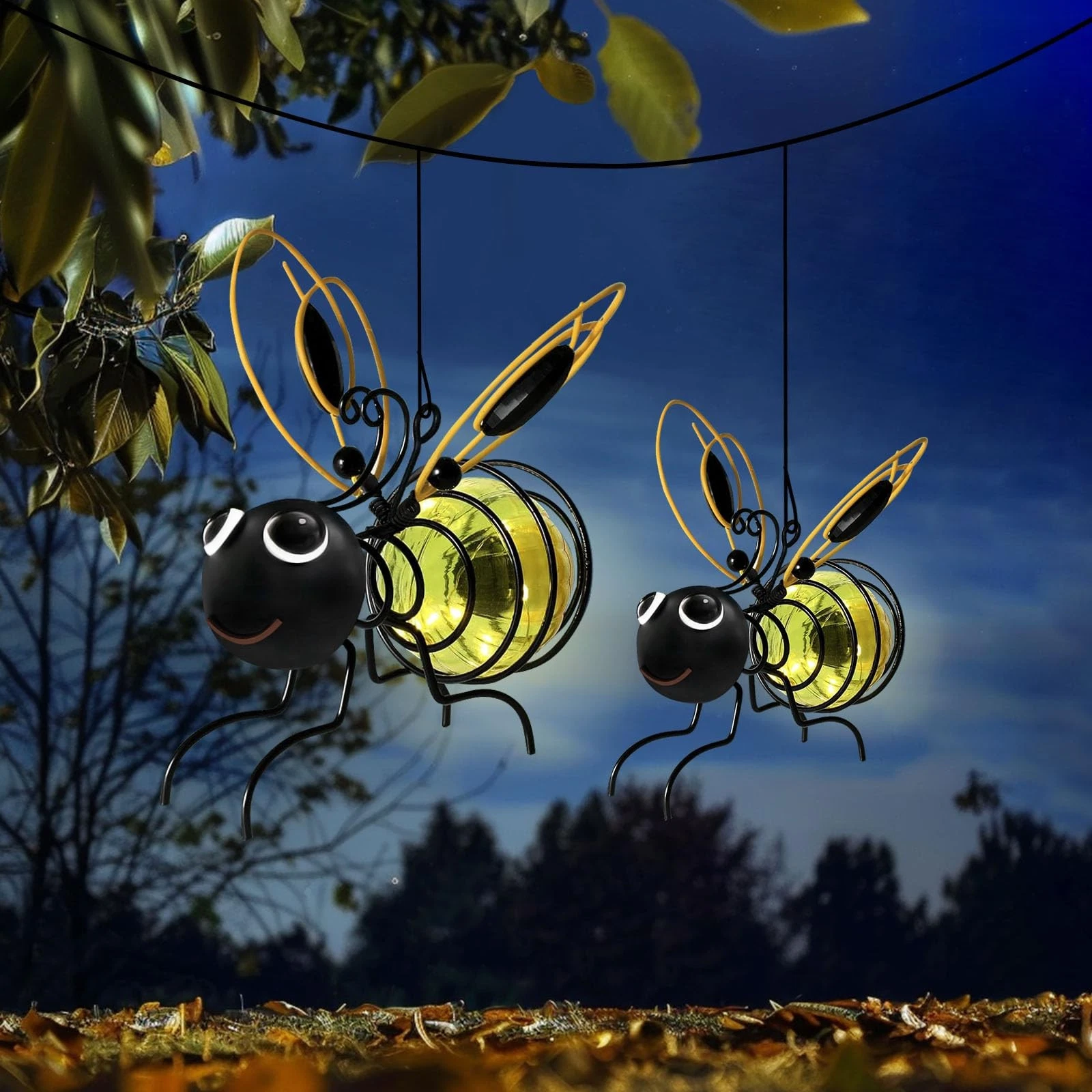 🎉🎉Garden courtyard decoration simulation insect chandelier🐦🐞🦋🦩🐝