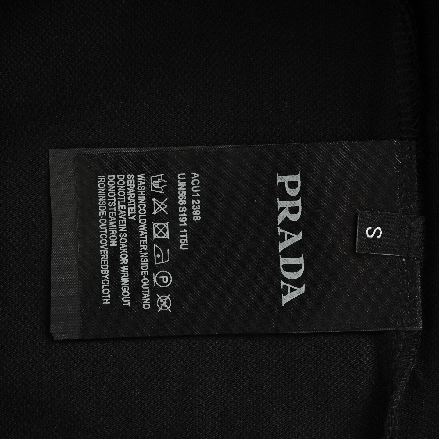 Prada 25ss shadow lettering embroidered short sleeve