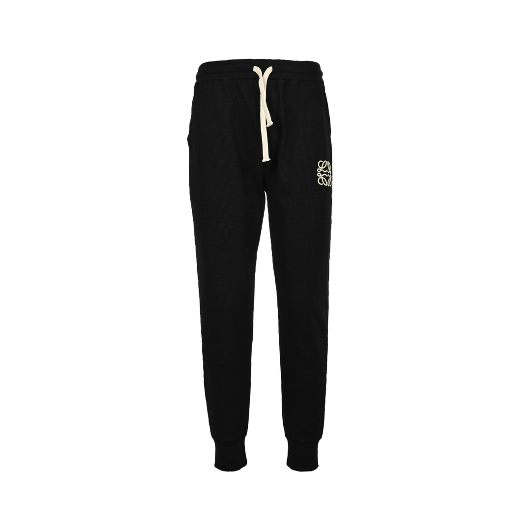 Loewe 24Fw embroidered logo waffle trousers