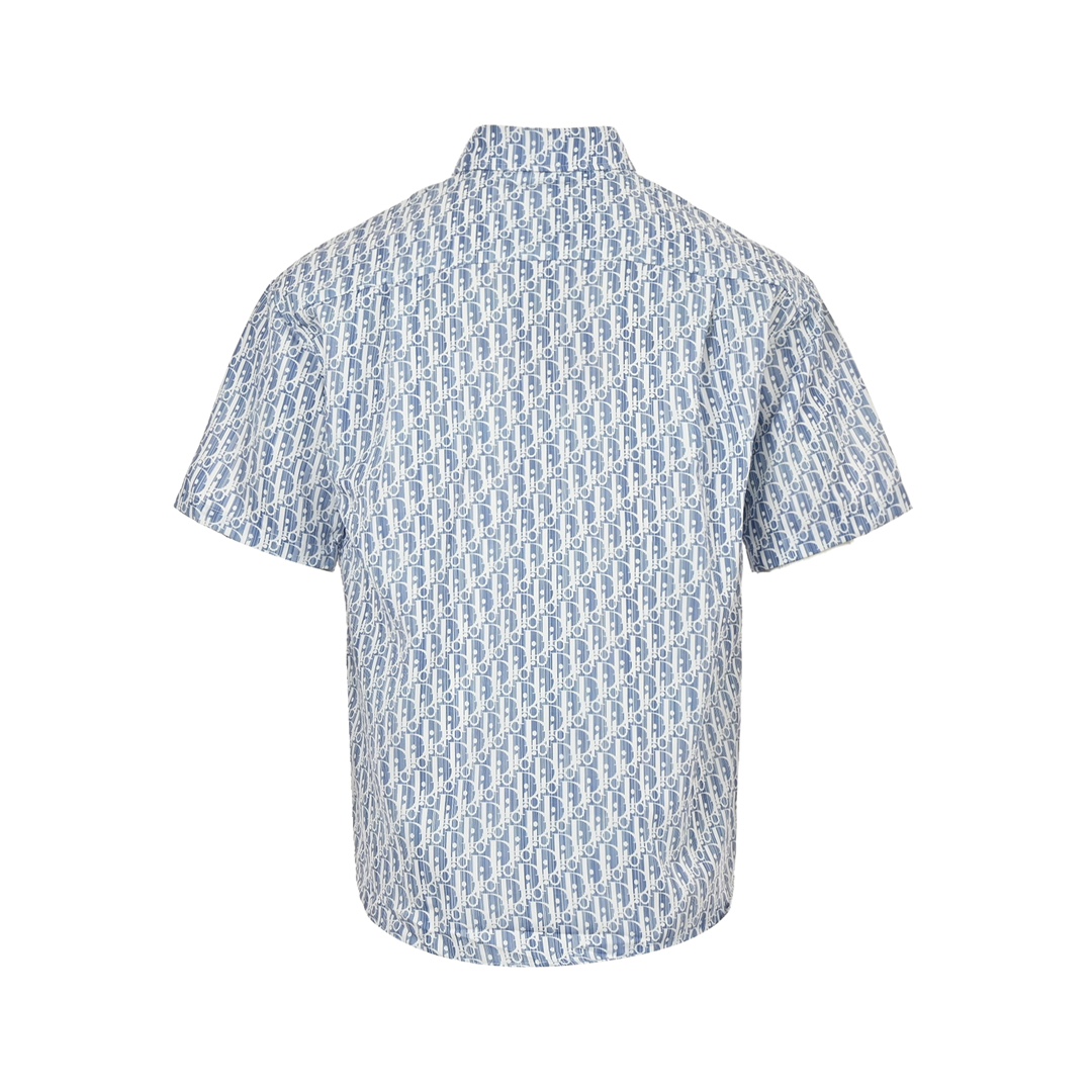 Dior 24ss full print monogram short sleeve shirt