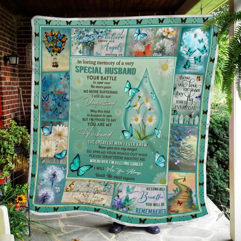 In Loving Memory Of A Very Special Husband Sofa Throw Blanket