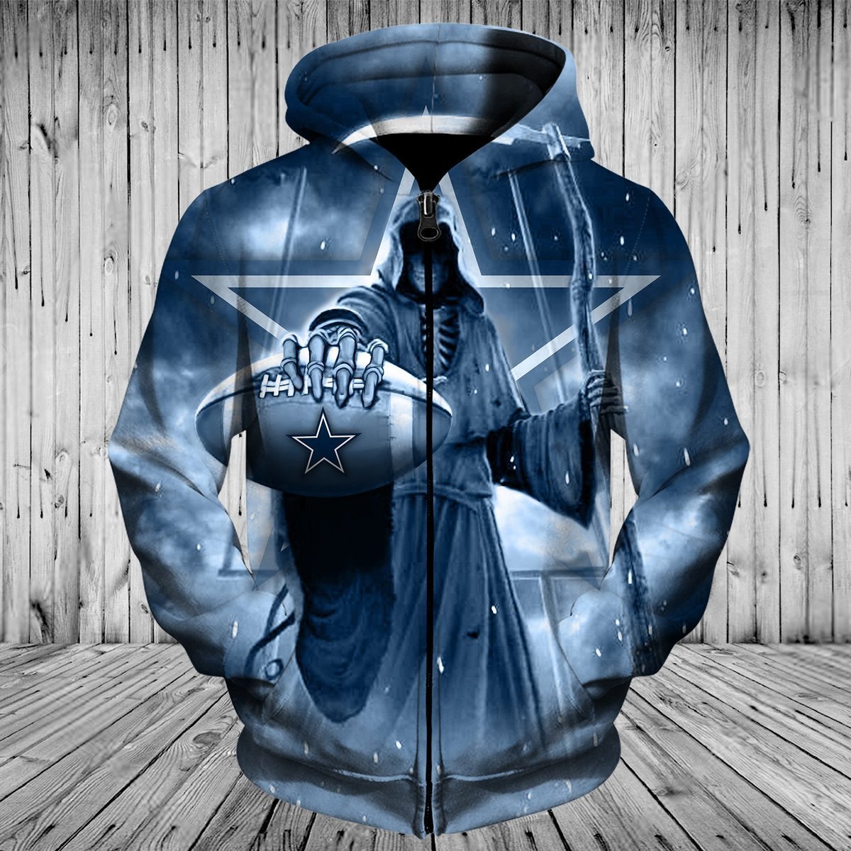 COWBOYS 3D HOODIE DEATH SKULL 3D6