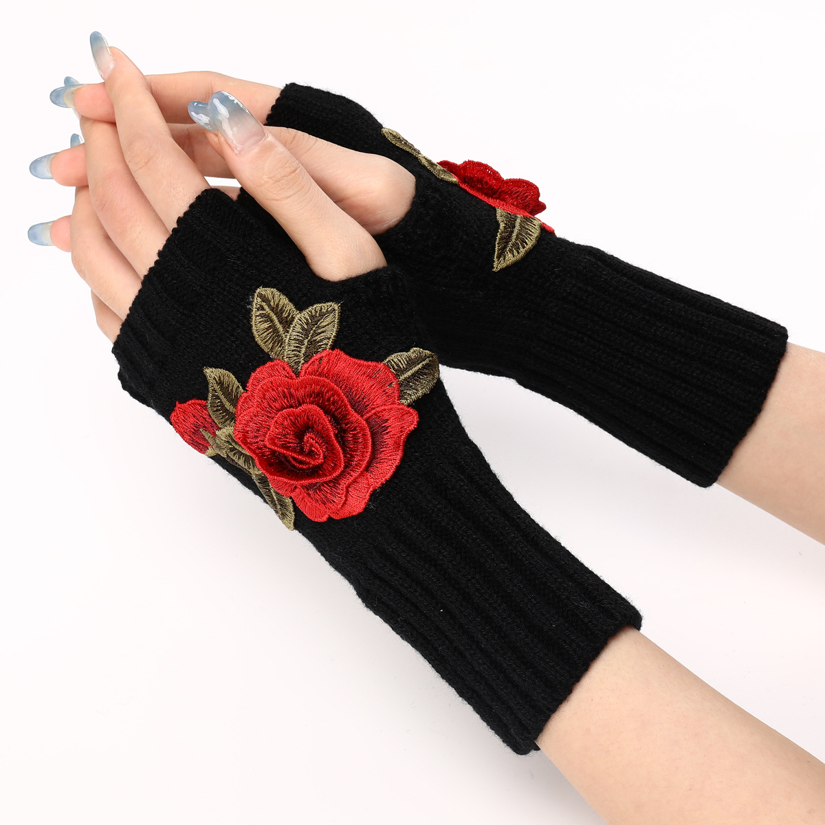 🎄Early Christmas Sale 49% OFF🌸Vintage Floral Embroidered Knitted Gloves✨Buy 3 Get 10% OFF & Free Shipping