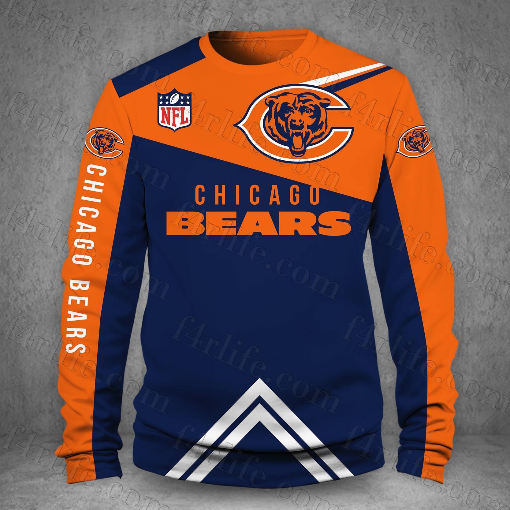 CHICAGO BEARS LOVE HOODIE 3D VIP 20