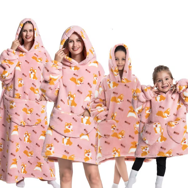 Cozy Oversized Blanket Hoodie with Big Pocket