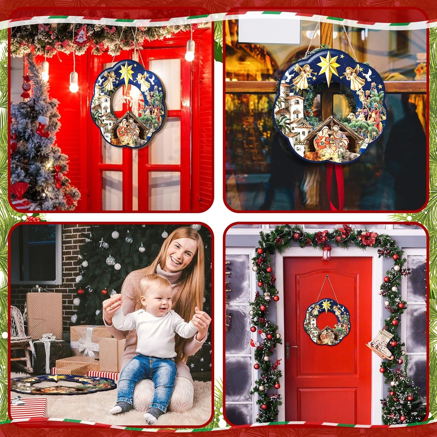 🎄Early Christmas Sale - 50% OFF🔥Christmas Christian Wooden Wreath