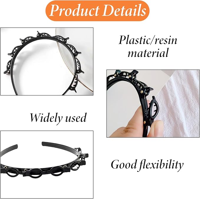 ⚡Flash Sale⚡Braided Headband With Clips