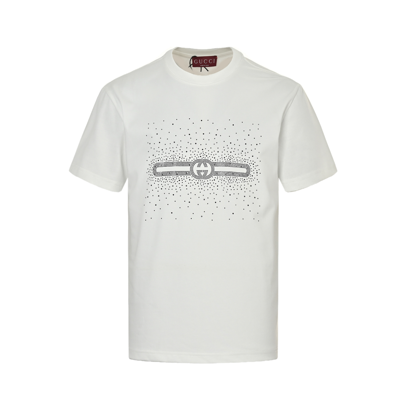 Gucci 25ss rhinestone logo short sleeve