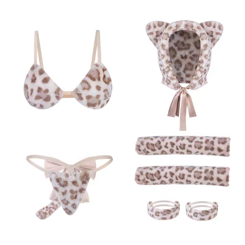 Cosplay Tiger Leopard Print Bikini Lingerie Set