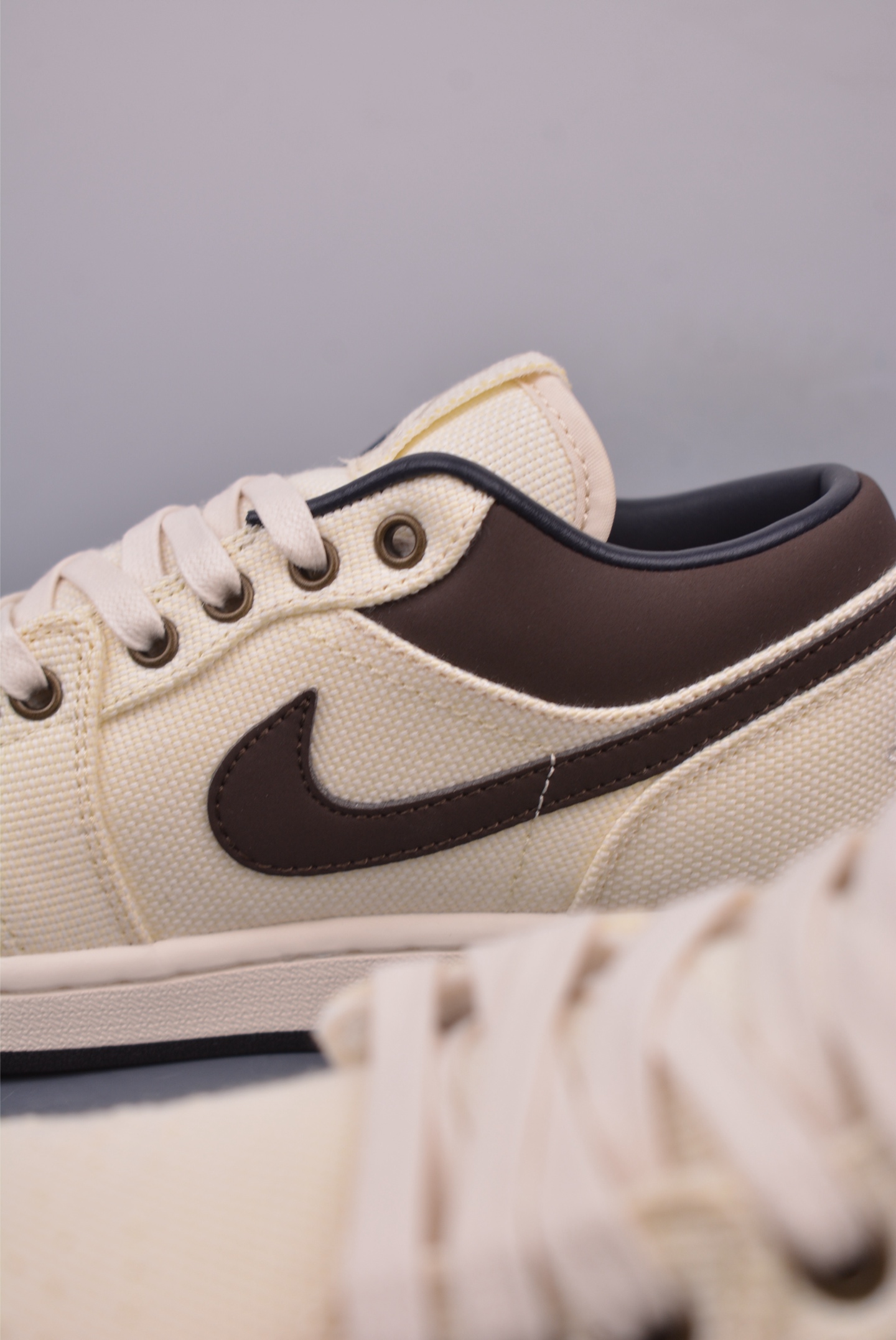 Nike Air Jordan 1 Low AJ1 Basketball Shoes Canvas Beige Brown IB8058-110