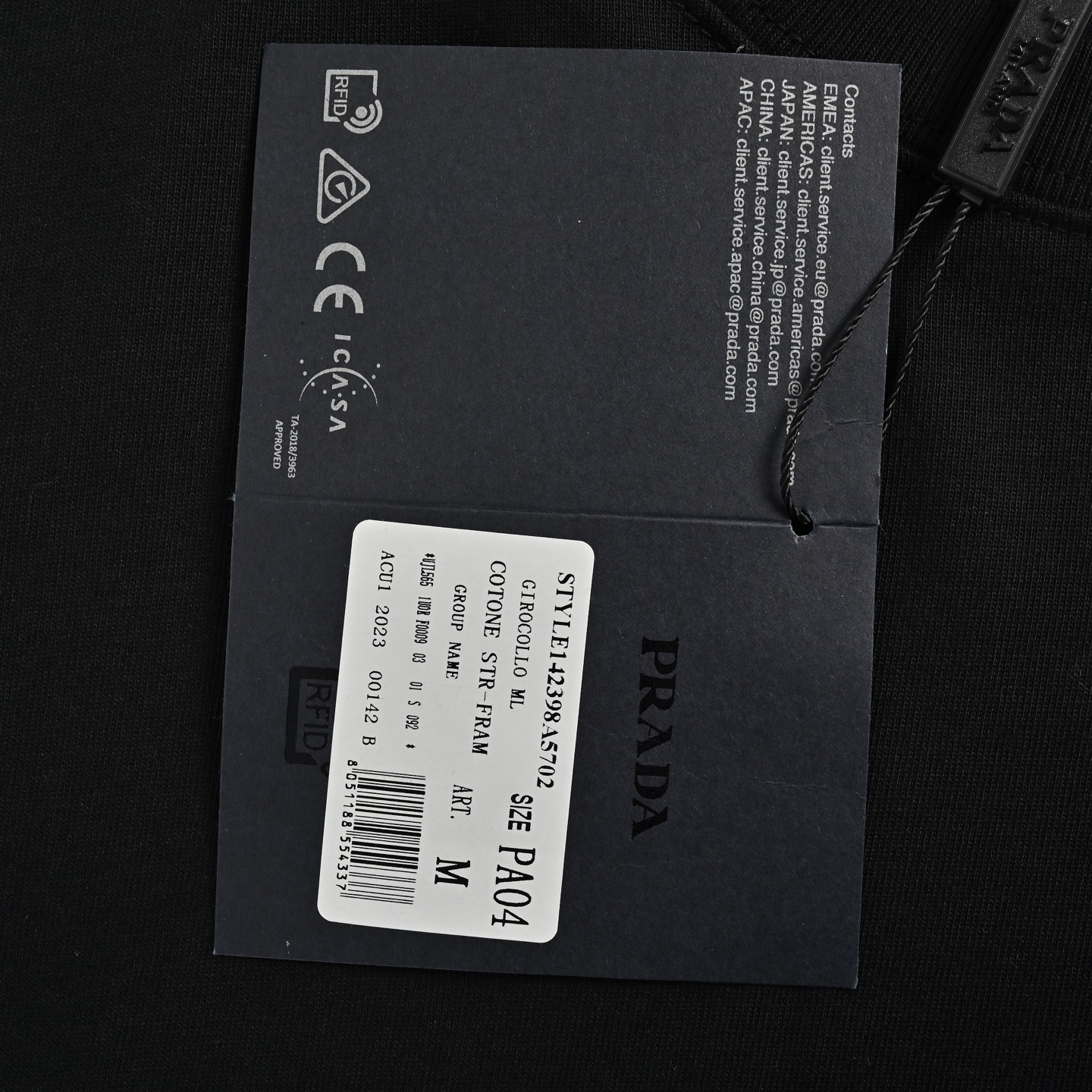 Prada 25ss short-sleeved shirt with green triangle logo embroidered on the chest