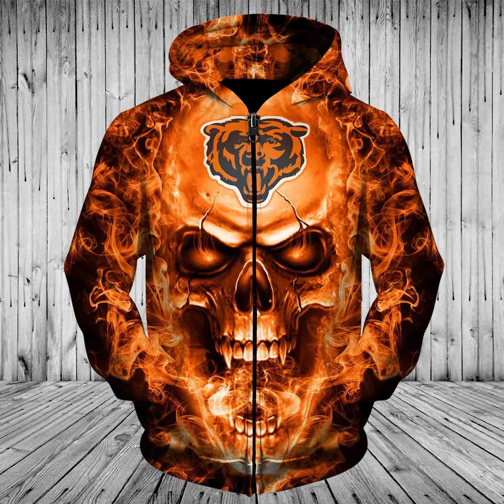 BEARS HOODIE 3D SKULL 80
