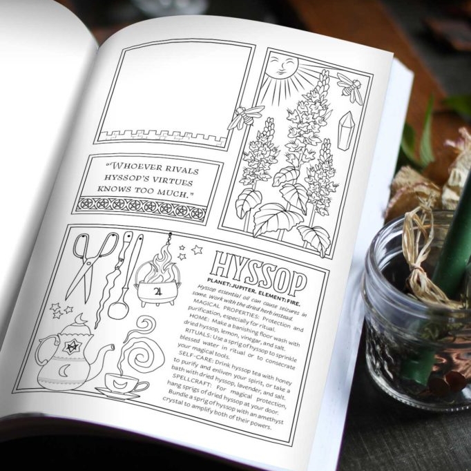 A Coloring Book of Herbal Magic - Green Witch's Herbal