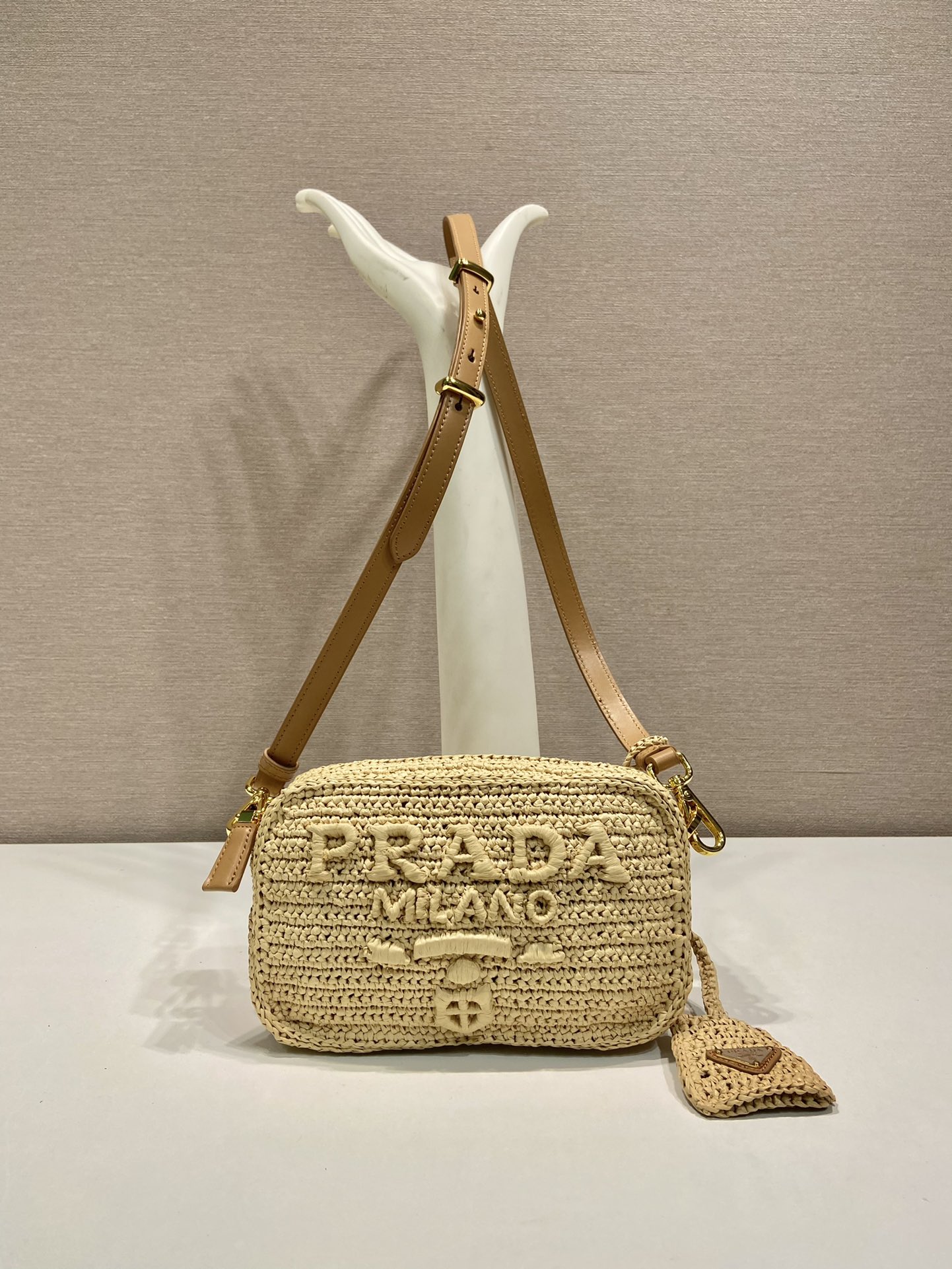 Prada New Straw Shoulder Bag 1BH196